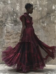 Obraz premium Lavender jacquard sundress, French lace