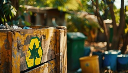 Recycling Bin in Natural Environment