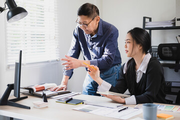 Architect could develop a concept for the design house in modern office.