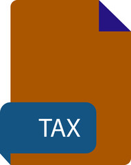 TAX file extension icon crisp corners grey colors