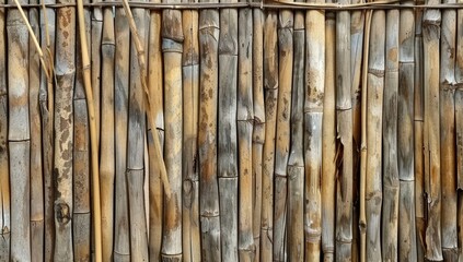 Fototapeta premium Close-Up of Dry Bamboo Stems