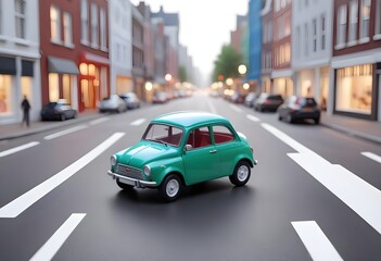 Obraz premium car with location pin,