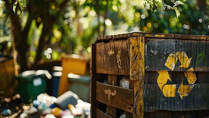 Recycling Bin in Natural Environment