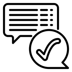 Accepted icon, line icon style