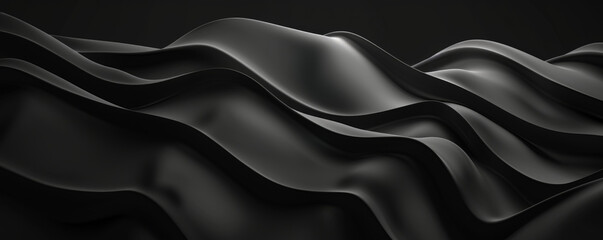 Fototapeta premium A bright black background with a soft gradient, transitioning from black to dark gray, adding depth and dimension.