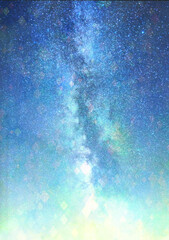 天の川銀河の流れる夜空