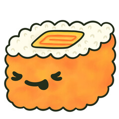 Masago Cute Sushi Character Illustration