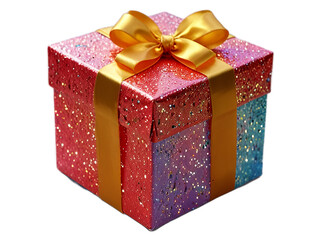 Obraz premium Gift Box for Special Occasions | Festive Gift Packaging Design | Luxury Gift Box with Gold Bow | high resolution 300 dpi