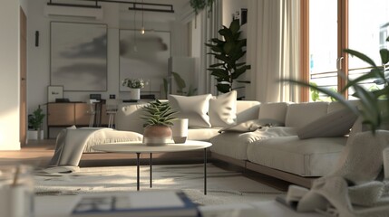 Minimalist Living Room with Natural Light