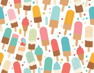 Flat design of ice cream sticks 