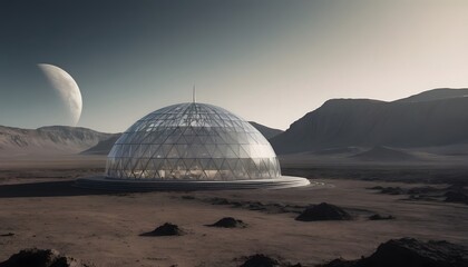 Obraz premium Greenhouse on an unknown planet.