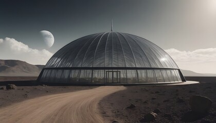 Obraz premium Greenhouse on an unknown planet.