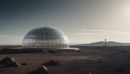Obraz premium Greenhouse on an unknown planet.