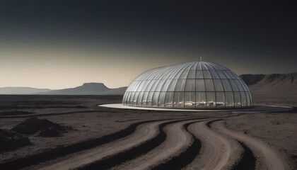 Obraz premium Greenhouse on an unknown planet.