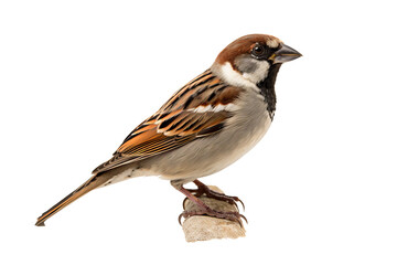 Beautiful PNG illustration of a sparrow in detailed and vibrant colors, ideal for nature-themed designs, wildlife art, and ornithology projects