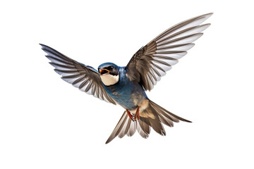 Obraz premium Flying swallow bird illustration PNG with transparent background for nature-themed designs and artistic projects