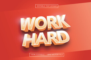 Work Hard Editable Text Effect