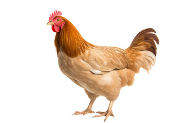 realistic PNG of a hen with detailed feathers and natural coloring isolated on transparent background for farm and agriculture design projects