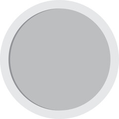 A silver coin with no signs on it. A silver coin with blank surface. Vector illustration with transparent background 