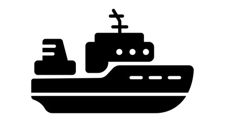 Obraz premium A filled style icon of tugboat