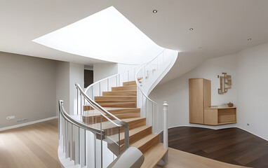 Crafted from premium wood, it features a sleek, curving design that seamlessly integrates with contemporary interiors.