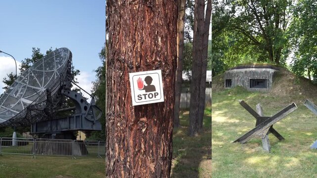 military secret base bunkers satellite communications barracks