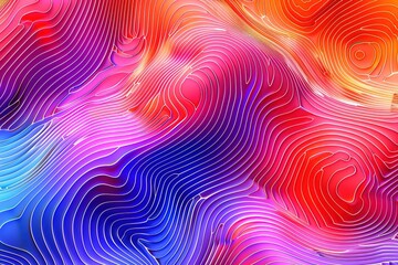 Abstract background with swirling lines in colorfull background ,contour abstract generative ai
