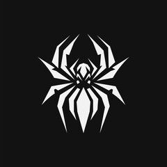 Obraz premium Minimalist, simple and elegant spider logo. Vector illustration
