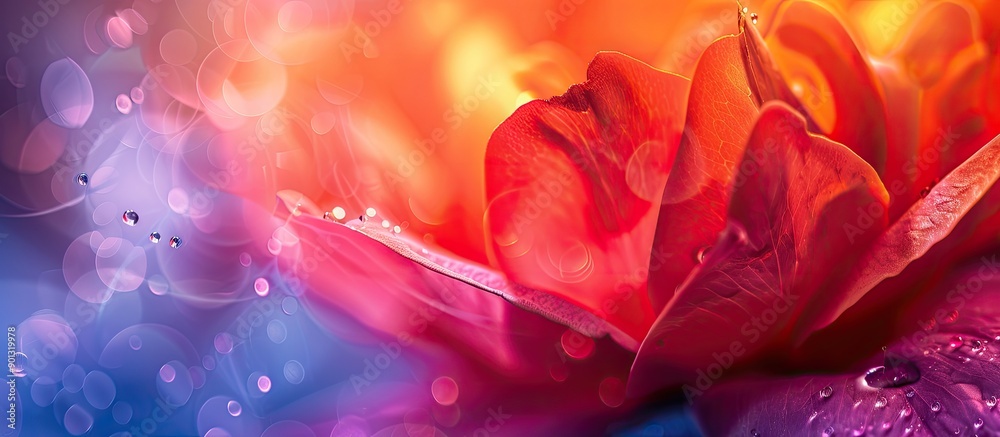 Fototapete An abstract background with a close up of a blooming rose flower head perfect for adding text or images into the copy space image