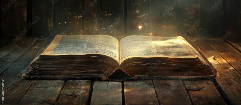 Aufkleber Access the open book with ample copy space image