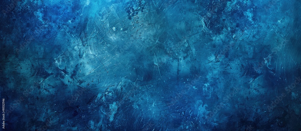 Fototapete grunge blue texture background with artistic design and vignette ideal for a copy space image