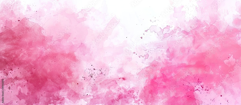 Poster A pink watercolor effect created using a handmade technique ready for use as a copy space image