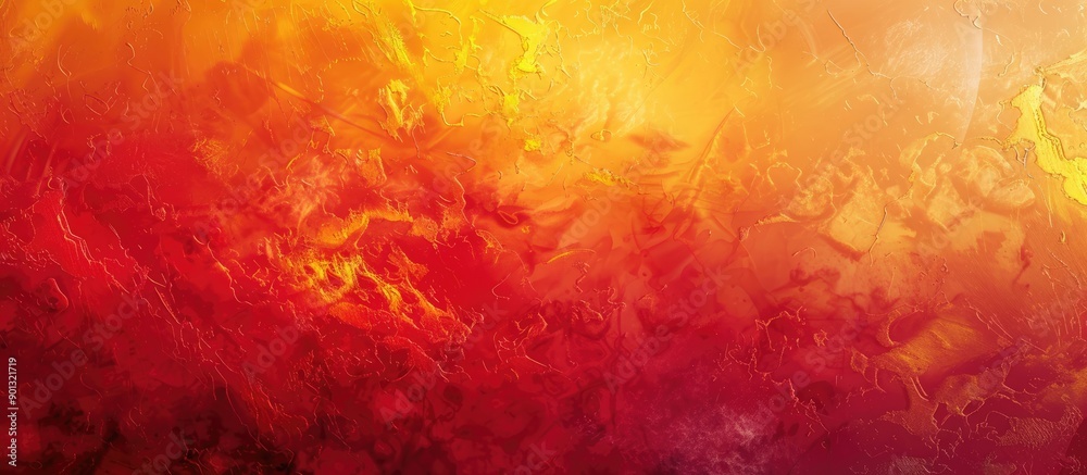 Poster A vibrant backdrop featuring a blend of red and yellow hues creating a lively copy space image