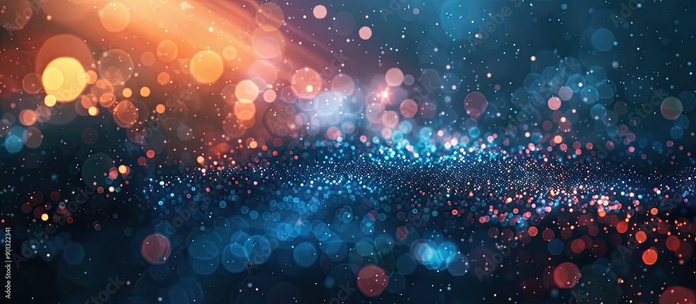 Poster bokeh background with abstract black design and copy space image