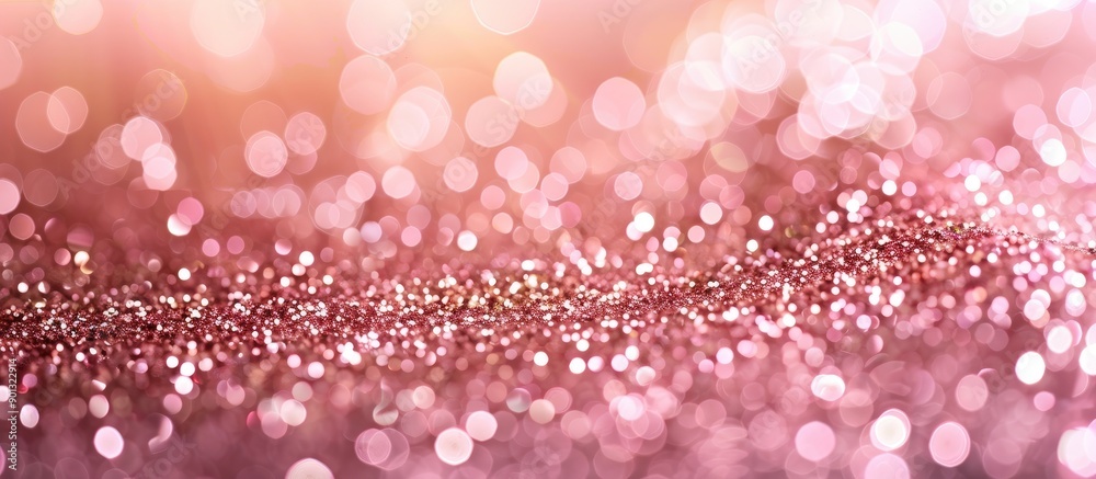Leinwandbilder an abstract background with shimmering rose colored glitter sparkles providing a clear space for add