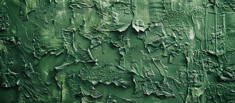 Rustic green plastered wall as a background with copy space image