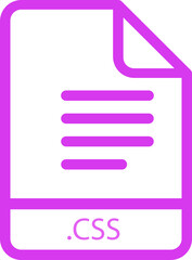 CSS File minimal icon with symbol