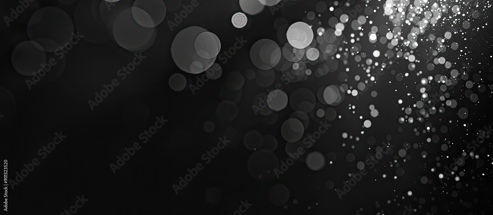 Poster bokeh background with abstract black design and copy space image
