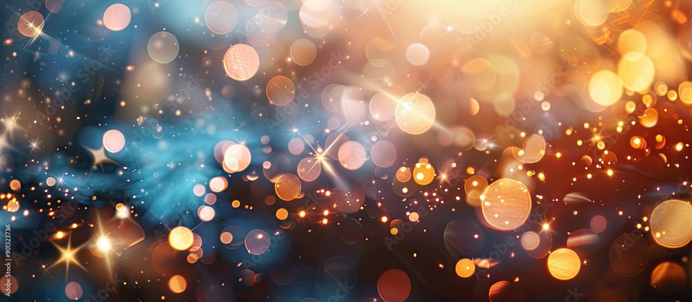 Aufkleber blurred lights creating a bokeh effect in the background of a copy space image