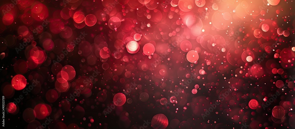 Fototapete new year background with red textured bokeh lights perfect for copy space image
