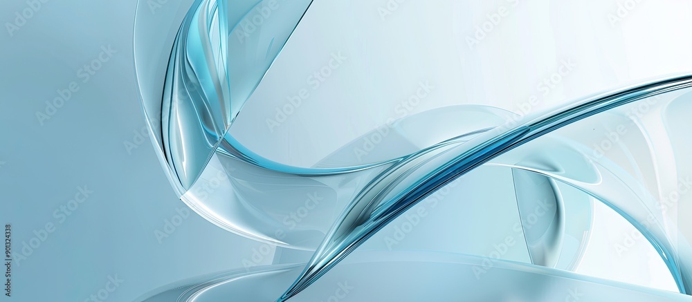 Leinwandbilder plastic and glass background with a graphical curve suitable for a copy space image