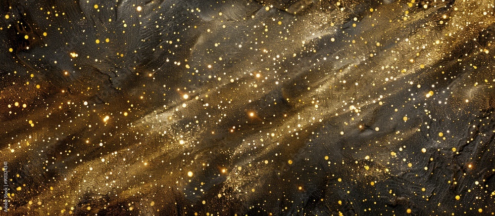 Leinwandbilder abstract yellow gold glitter pattern design on a textured surface with copy space image available