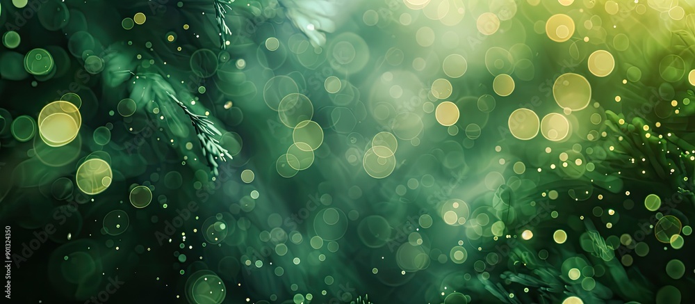 Leinwandbilder green color abstract bokeh background with copy space image