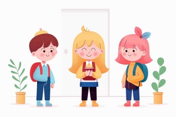 Kids Going to School.