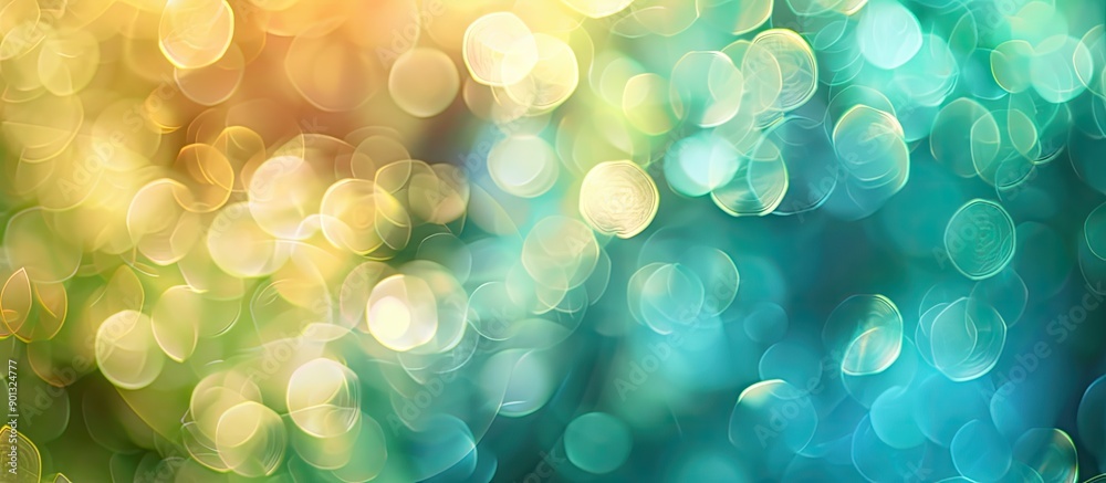 Poster vibrant defocused backdrop featuring large circular bokeh ideal for a copy space image