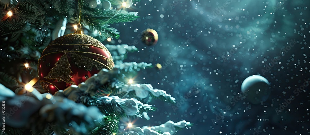 Poster list for christmas shopping with an image of space to copy