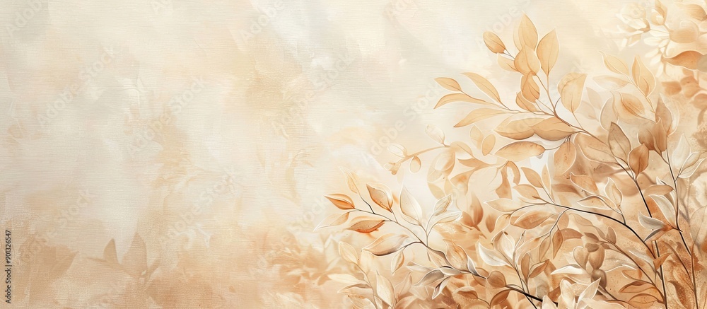Poster Background in beige color provides ample copy space for images