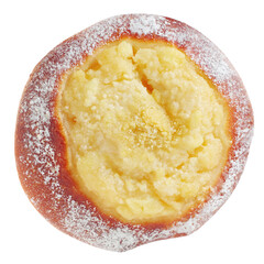 Bun with apple custard