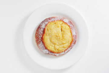 Bun with apple filling