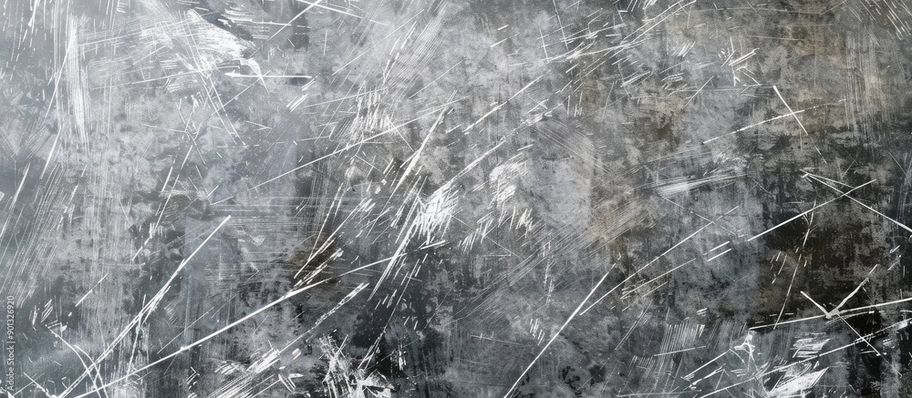 Aufkleber gritty gray wall with scratches and white markings providing texture for an abstract backdrop ideal 